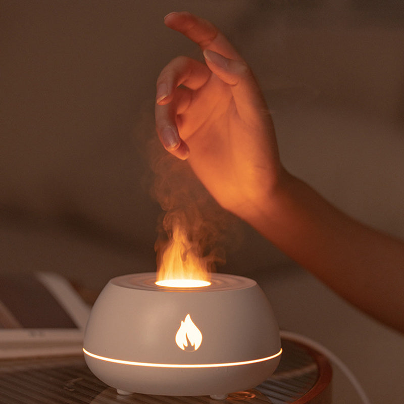 Flame Effect Aromatherapy Diffuser with LED Lighting and USB Power