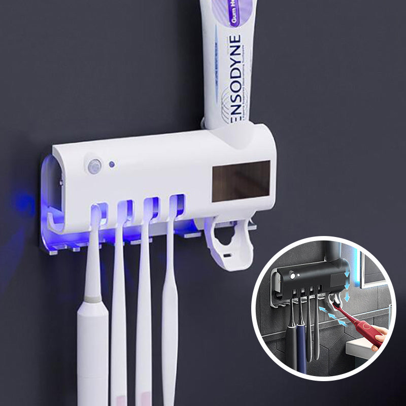 Smart UV Toothbrush Sterilizer with Automatic Toothpaste Squeezer