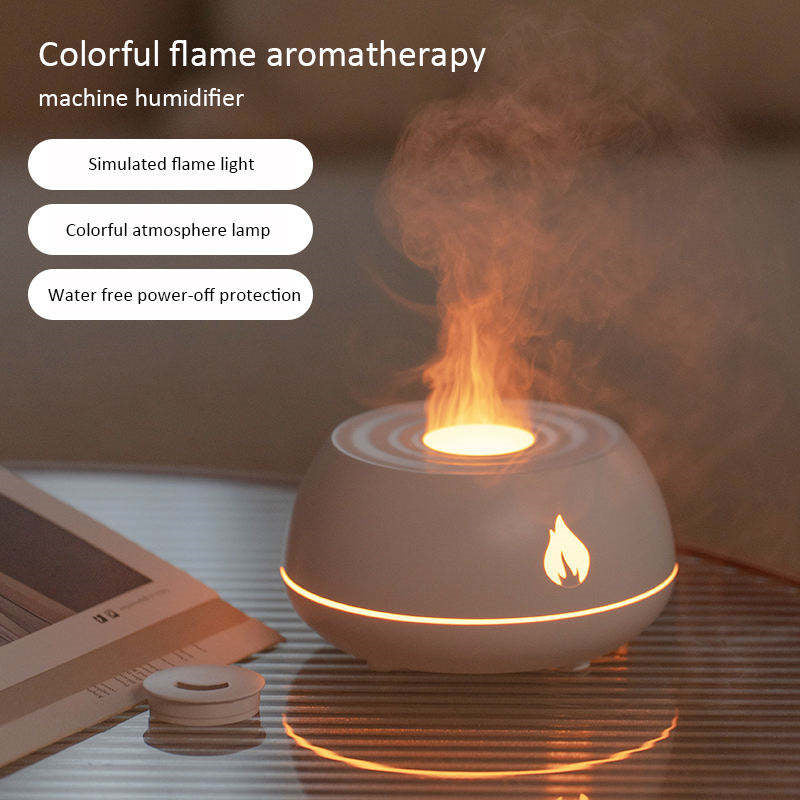 Flame Effect Aromatherapy Diffuser with LED Lighting and USB Power