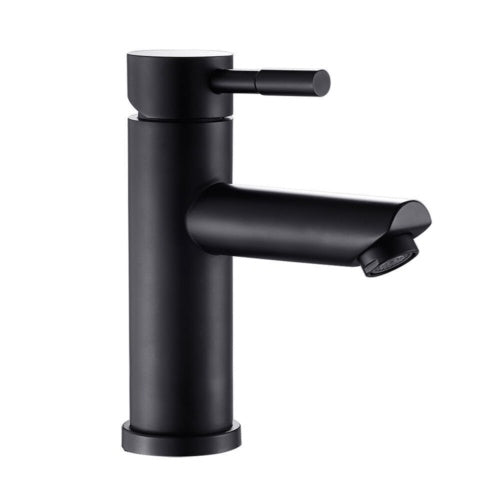 Modern Chrome & Black Bathroom Basin Mixer Tap with 180° Swivel Spout